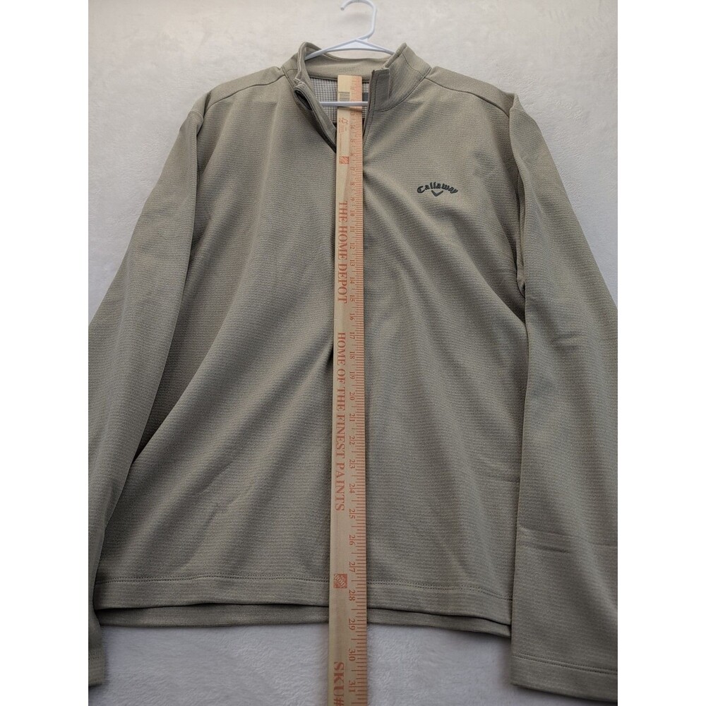 Callaway Mock Neck Long Sleeve Pullover Quarter Zip Men's Size XL Beige - Picture 5 of 13